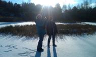 На озері взимку