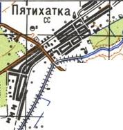 Topographic map of Pyatykhatka