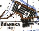 Топографическая карта Ильинки