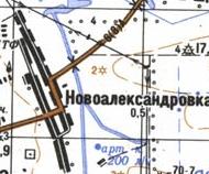 Топографическая карта Новоалександровки