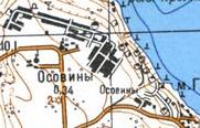 Топографічна карта Осовинів