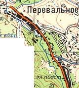 Topographic map of Perevalne