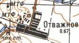 Topographic map of Vidvazhne