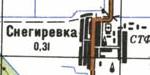 Топографическая карта Снегиревки