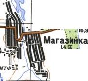 Топографическая карта Магазинки