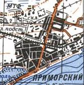 Topographic map of Prymorskyy
