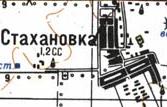Топографическая карта Стахановки