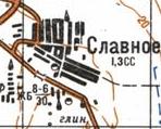 Topographic map of Slavne