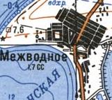 Topographic map of Mizhvodne