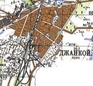 Topographic map of Dzhankoy
