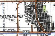 Topographic map of Rozdolne