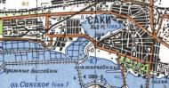 Топографічна карта Саків