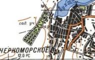 Topographic map of Chornomorske
