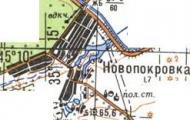 Топографічна карта Новопокровки