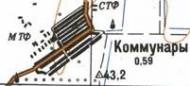 Topographic map of Komunary