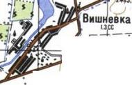 Топографическая карта Вишневки