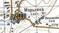Топографічна карта Мар'ївки