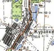 Topographic map of Zhuravky