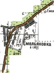 Топографическая карта Омеляновки