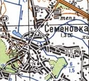 Topographic map of Semenivka