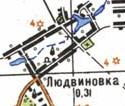 Topographic map of Lyudvynivka