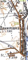 Topographic map of Danylivka