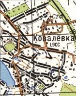 Топографическая карта Ковалевки