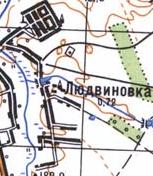 Топографическая карта Людвиновки