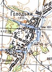 Topographic map of Golodky