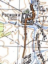 Топографічна карта Росішок