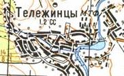 Topographic map of Telizhyntsi