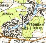 Топографическая карта Черепина