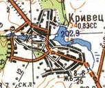 Topographic map of Kryvets