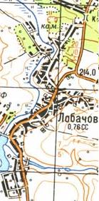 Topographic map of Lobachiv