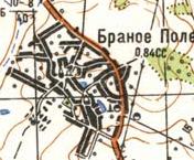 Топографічна карта Браного Поля