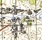 Топографічна карта Яцюок