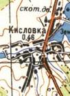 Topographic map of Kyslivka