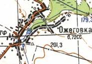 Топографічна карта Ожегівки
