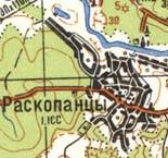Topographic map of Rozkopantsi