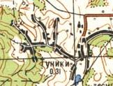 Topographic map of Tunyky