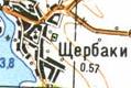 Topographic map of Scherbaky