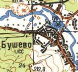 Topographic map of Busheve