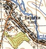 Топографічна карта Бирюок
