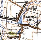 Topographic map of Kadomka