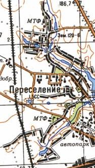 Topographic map of Pereselennya