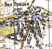 Топографічна карта Великих Прицьок