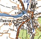 Topographic map of Pivni