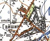 Топографическая карта Гайшина