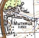 Topographic map of Mytnytsya