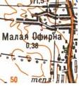 Топографічна карта Малої Офірної